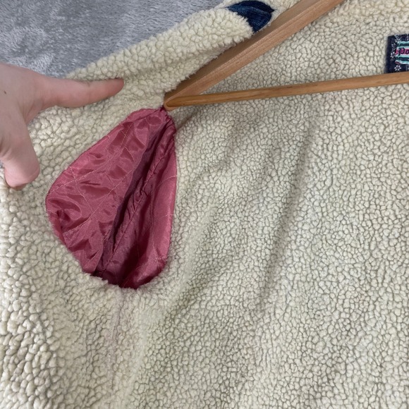 Y2K Polo Jeans Ralph Lauren Denim Jacket Womens XL Sherpa Lined Distressed 2000s - Picture 14 of 16